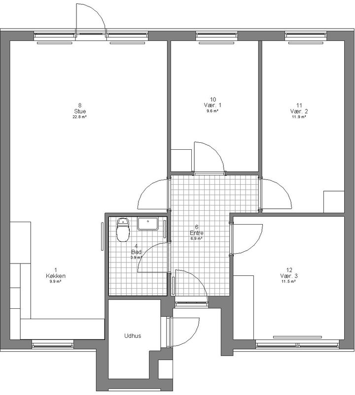 Lys almen bolig på 94 m² med gode udearealer - Haugelund, Vissenbjerg - 0