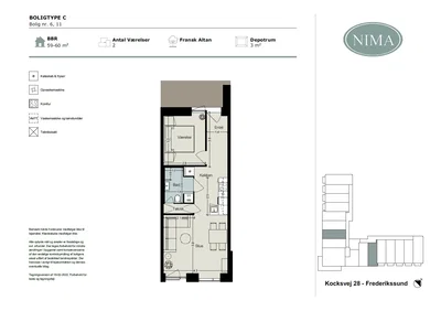Moderne hundevenlig lejlighed med fransk altan - Kocksvej, Frederikssund - 4