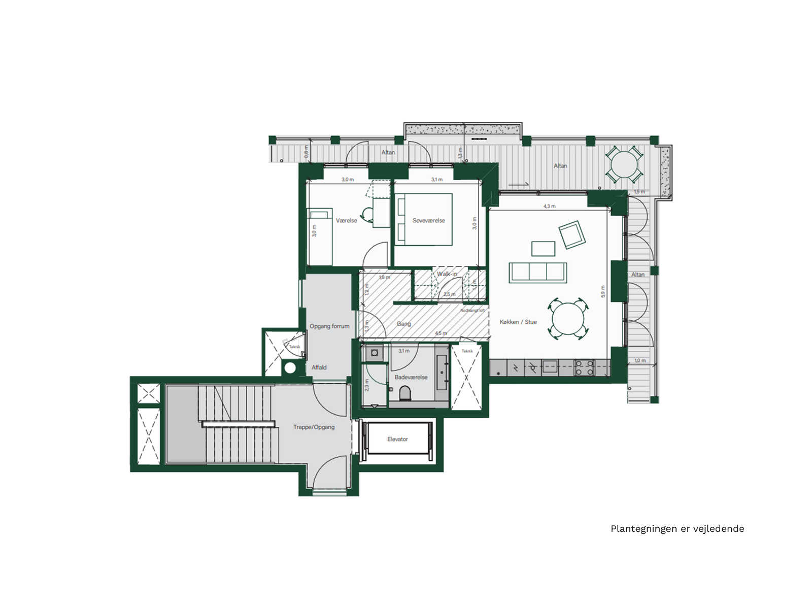 Visual presentation of the listing