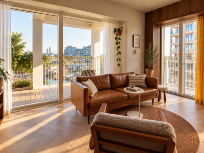 Furnished 3-room apartment with water views and large balconies - Islands Brygge, København S - 4