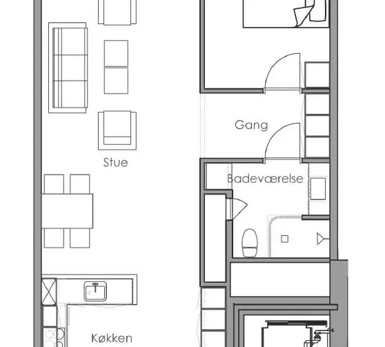 apartment Moderne 2- og 3-rumsboliger i Aabybro
