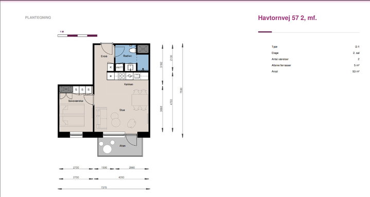 Lovely 54 m² Apartment - Havtornvej, Hedehusene - 0