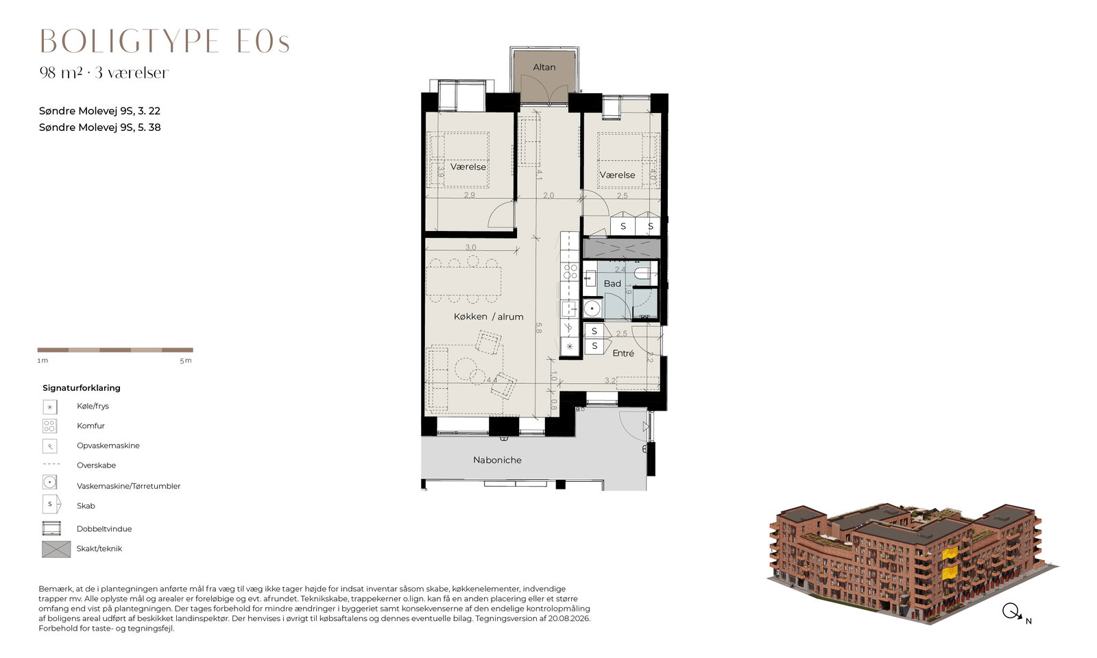 Visual presentation of the listing