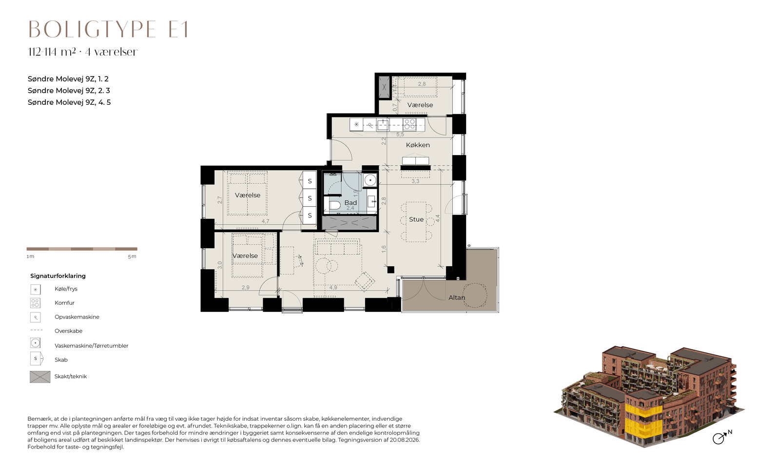 Visual presentation of the listing