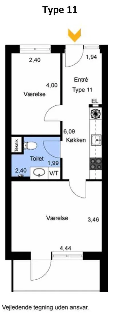 3-værelses lejlighed tæt på uddannelse - Engtoften, Viby J - 4