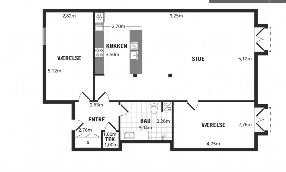 Visual presentation of the listing