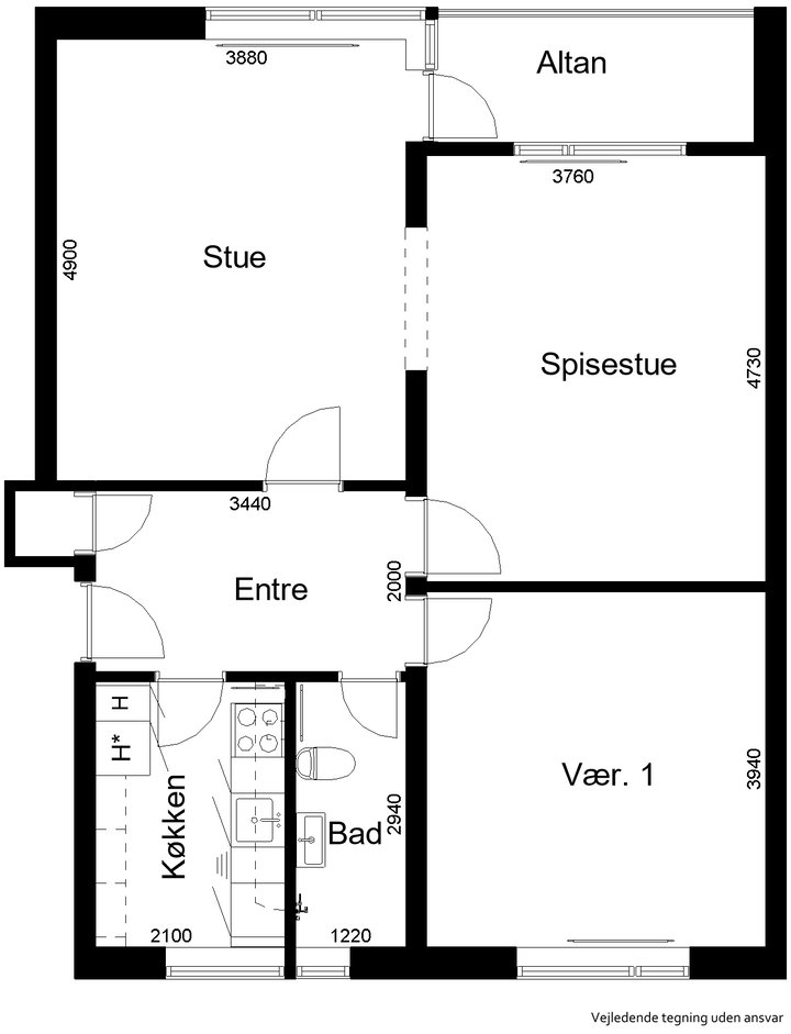 Lejlighed på Løgumklostervej 35 2.th. - Løgumklostervej, Aabenraa - 0