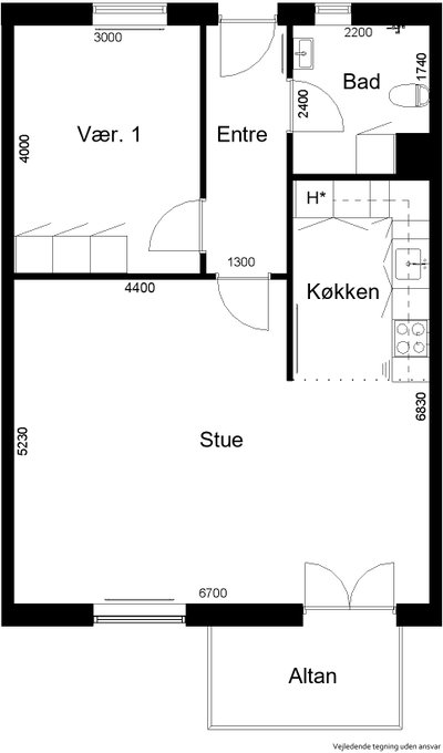 2-værelses lejlighed med altan og elevator i Aars - Himmerlandsgade, Aars - 2