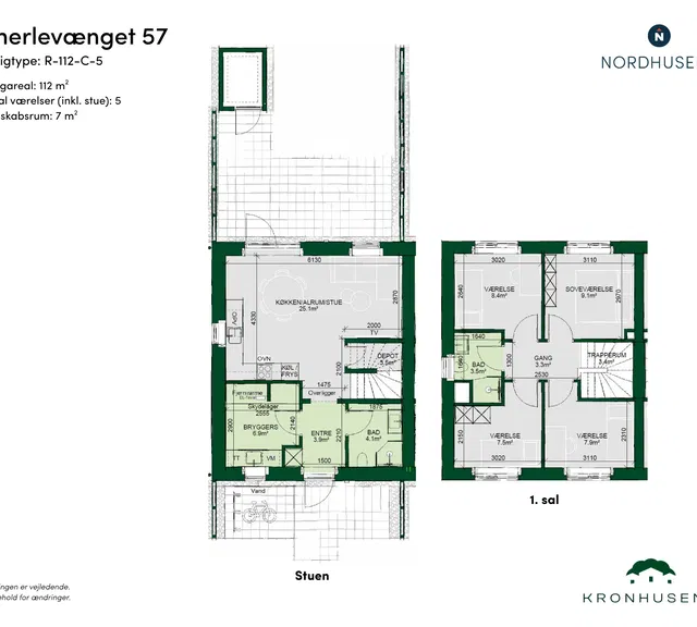 townhouse Moderne 5-værelses rækkehus med have i Ringsted