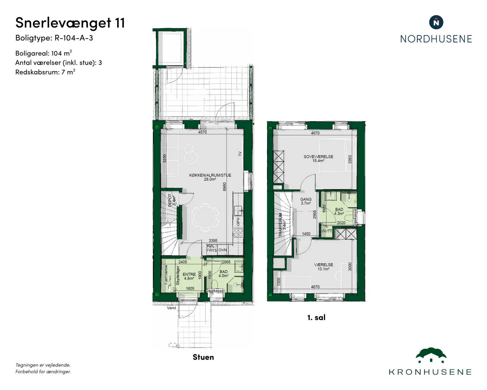 Visual presentation of the listing