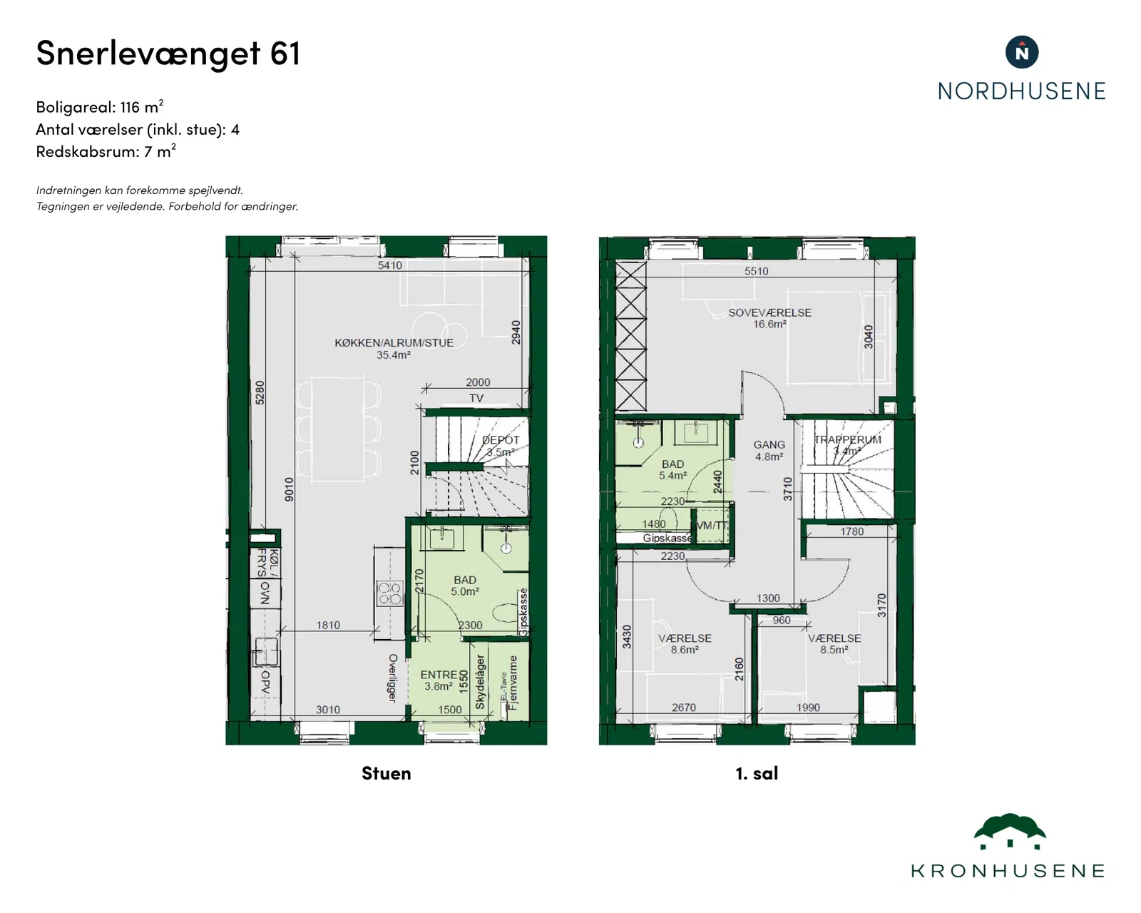 Visual presentation of the listing