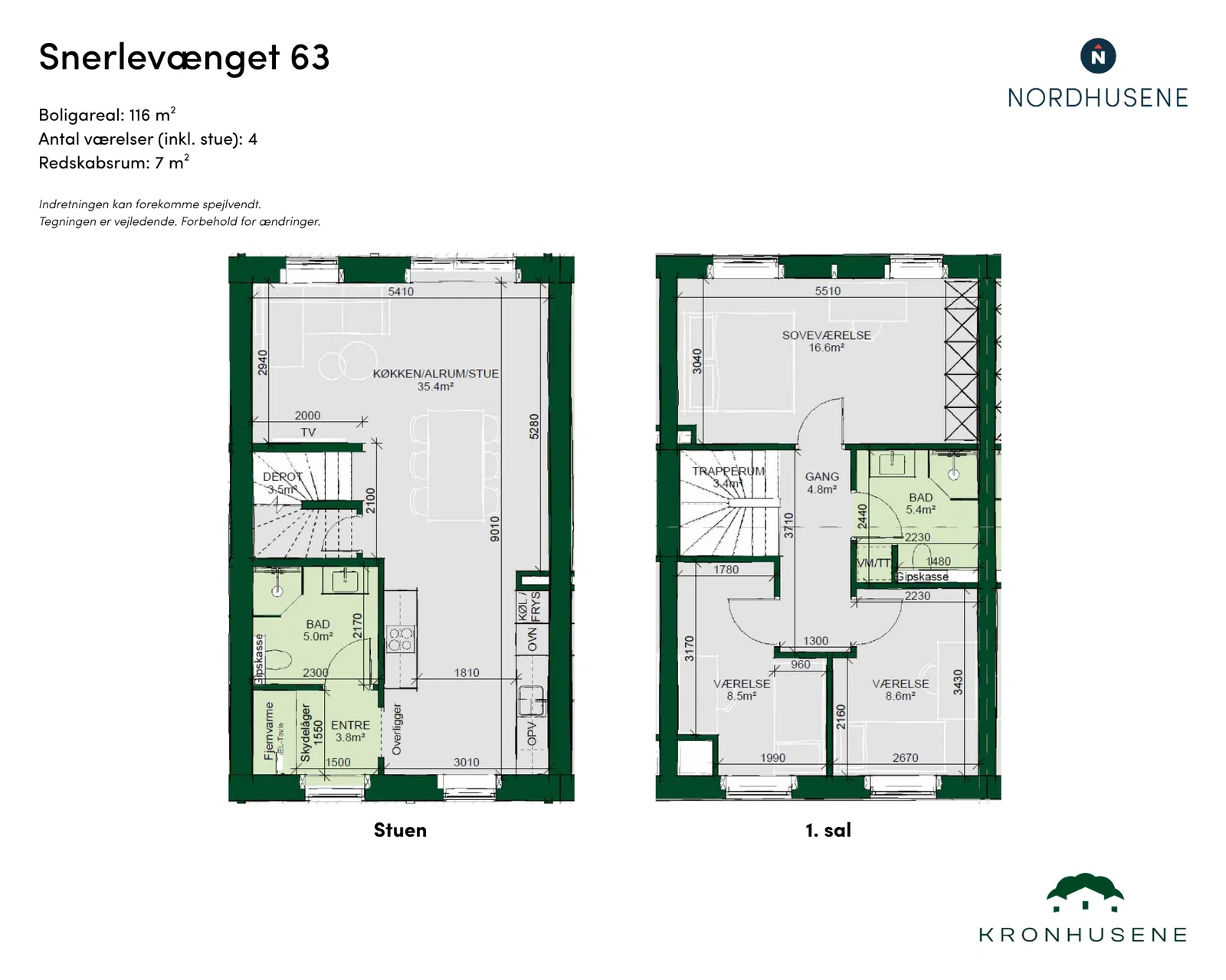 Visual presentation of the listing