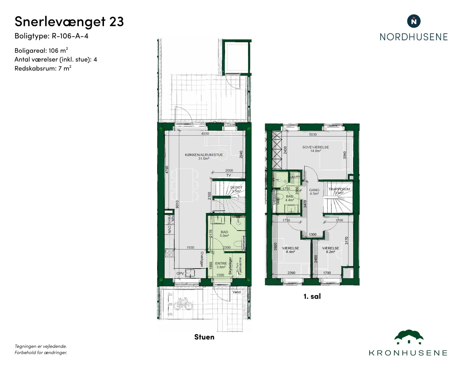 Visual presentation of the listing