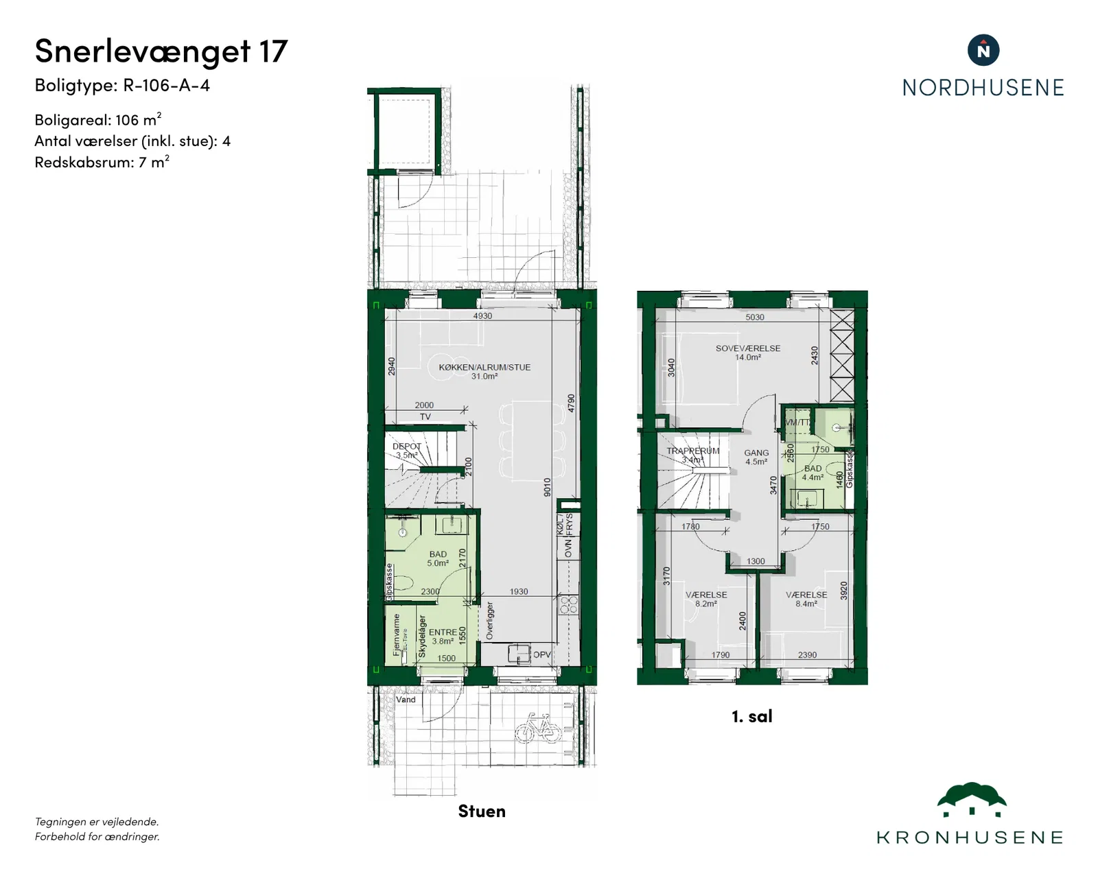 Visual presentation of the listing