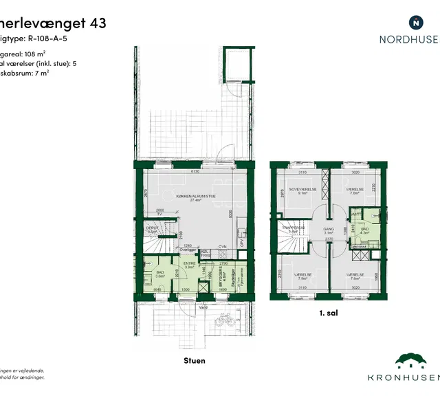townhouse Familievenligt rækkehus med fem værelser i Ringsted