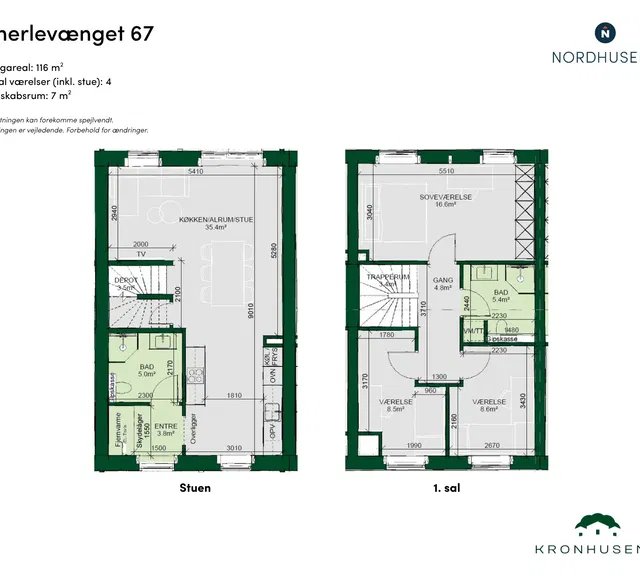 townhouse Lyst rækkehus i to plan med privat have i Ringsted