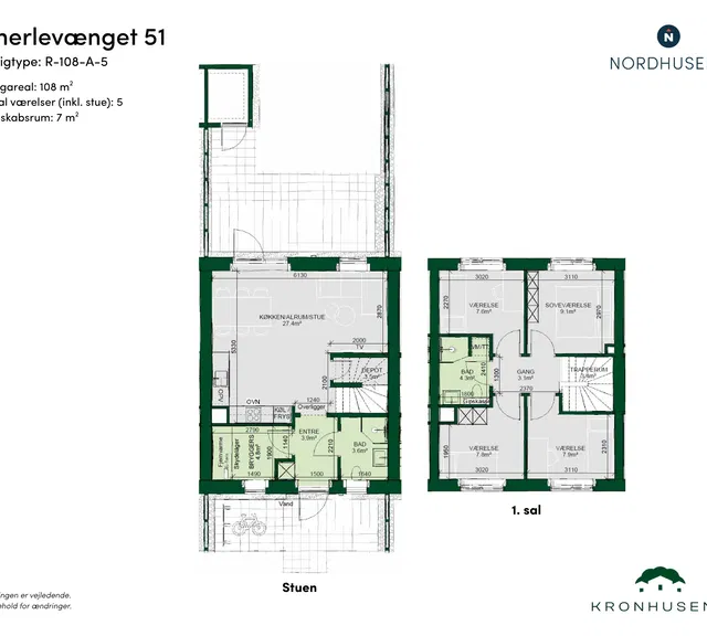 townhouse Familievenligt rækkehus med 5 værelser i Ringsted