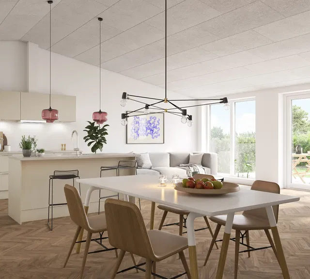 townhouse Rummeligt rækkehus i to plan med have og terrasser