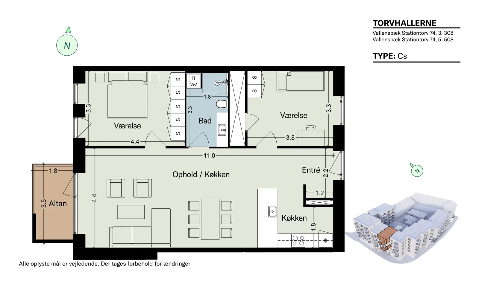 Visual presentation of the listing