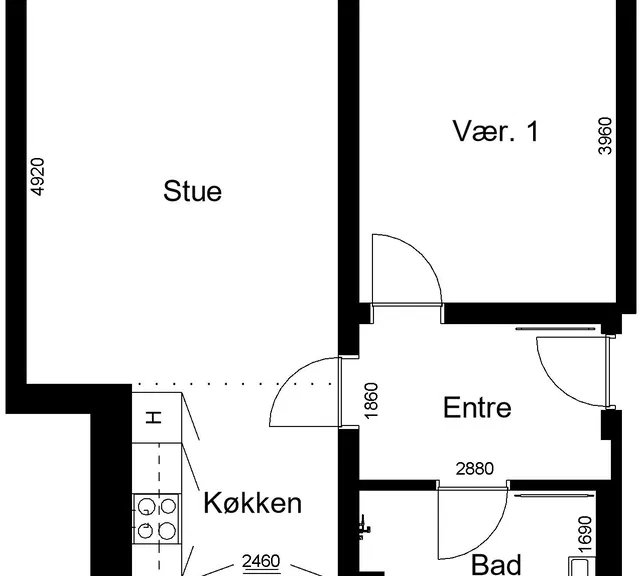 apartment 2-værelses tilgængelig lejlighed i Aalestrup