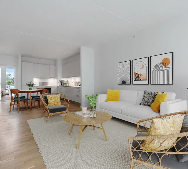 apartment Rummelig 4-værelses bolig med altan i Søborg