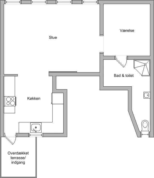 apartment Charmerende 2-værelses lejlighed på 65 m²