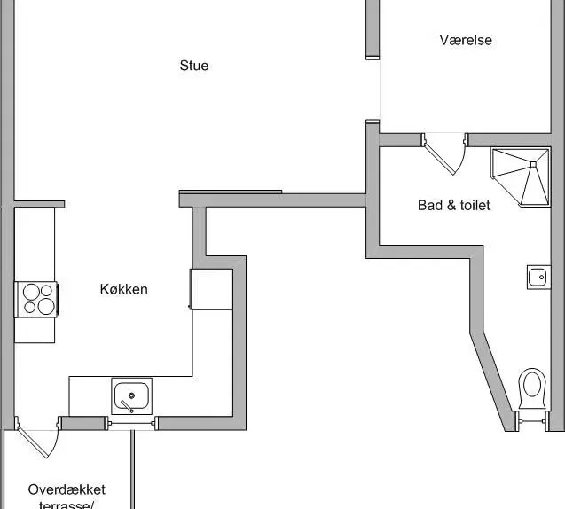apartment Charmerende 2-værelses lejlighed på 65 m²