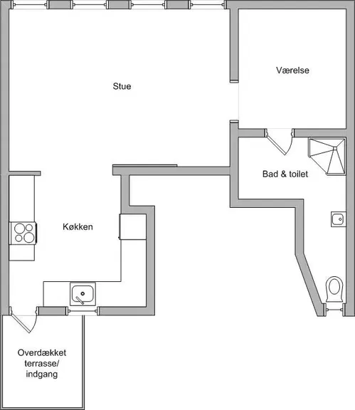 apartment Charmerende 2-værelses lejlighed på 65 m²