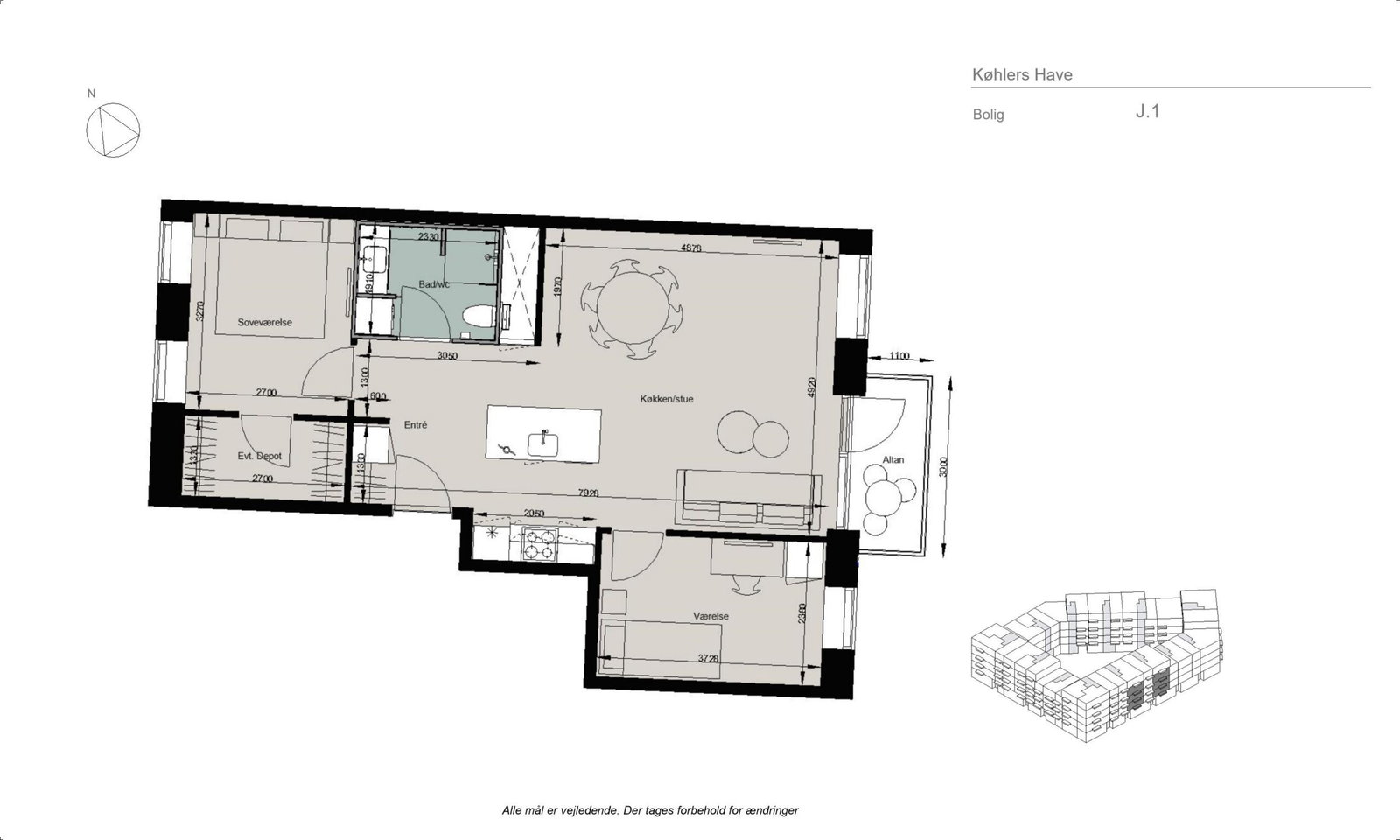 Visual presentation of the listing