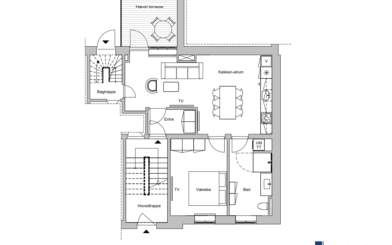 apartment Nyetableret 2-værelses lejlighed med stor altan