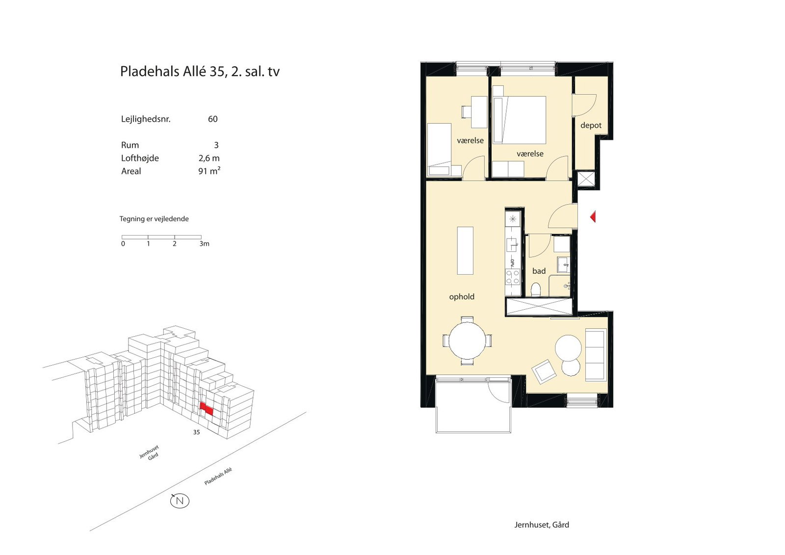 Visual presentation of the listing