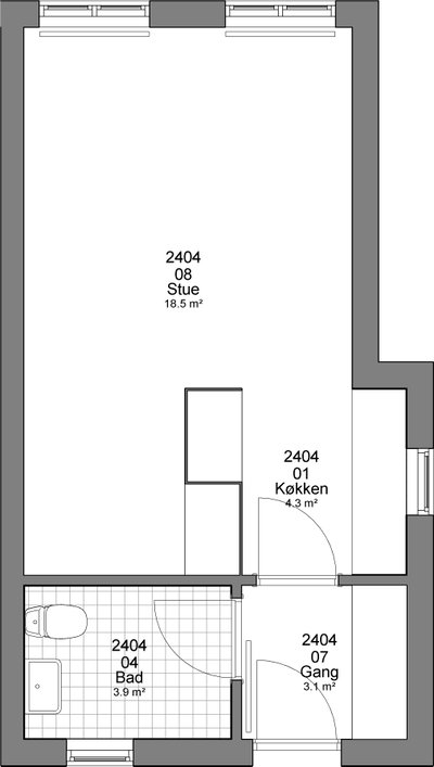 Charmerende 48 m² lejlighed i roligt byområde - Store Kirkestræde, Hjørring - 2