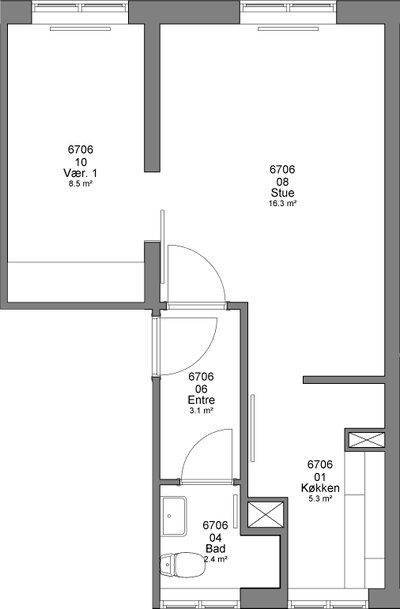 Charmerende 48 m² lejlighed i roligt byområde - Store Kirkestræde, Hjørring - 4
