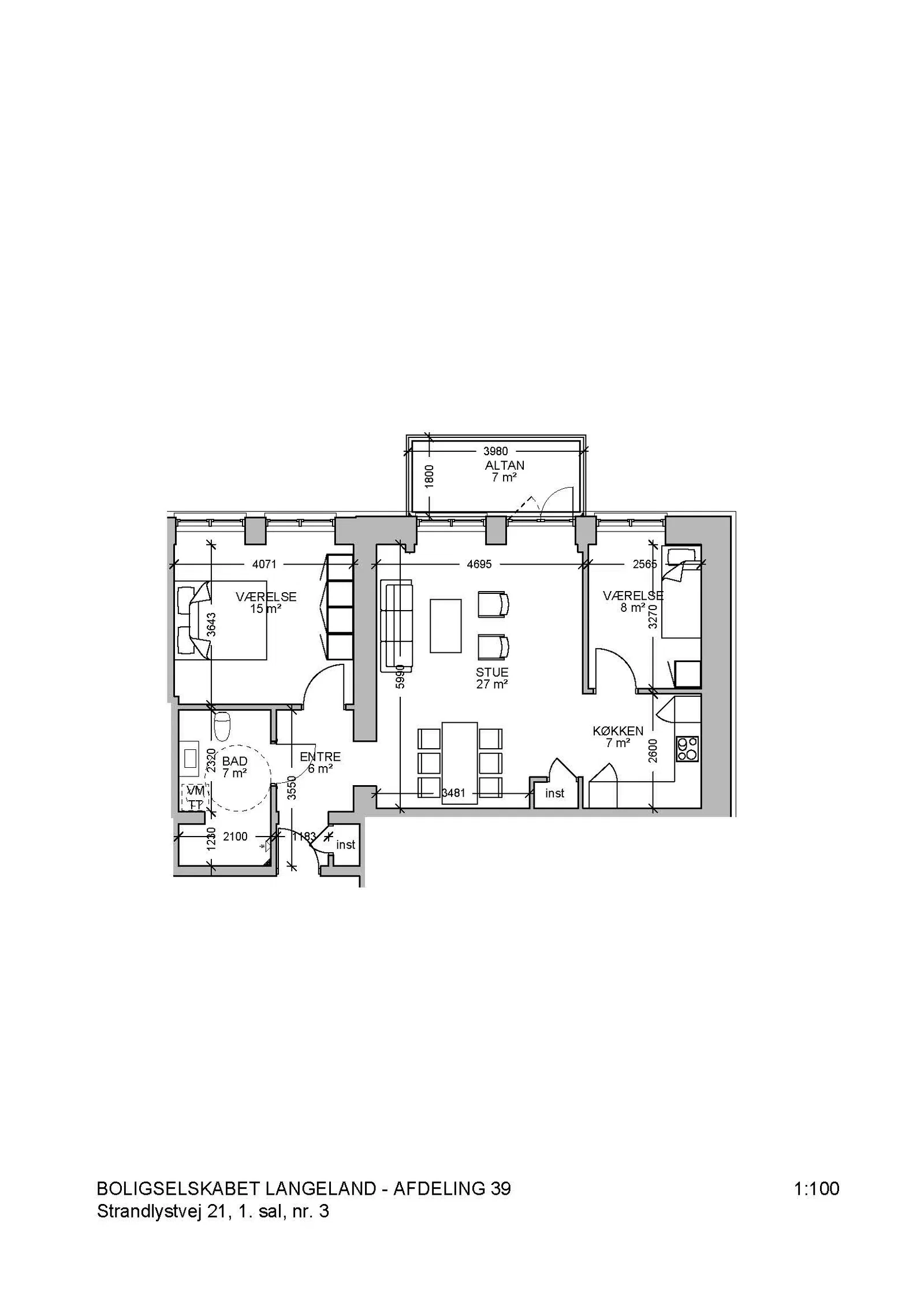 Visual presentation of the listing