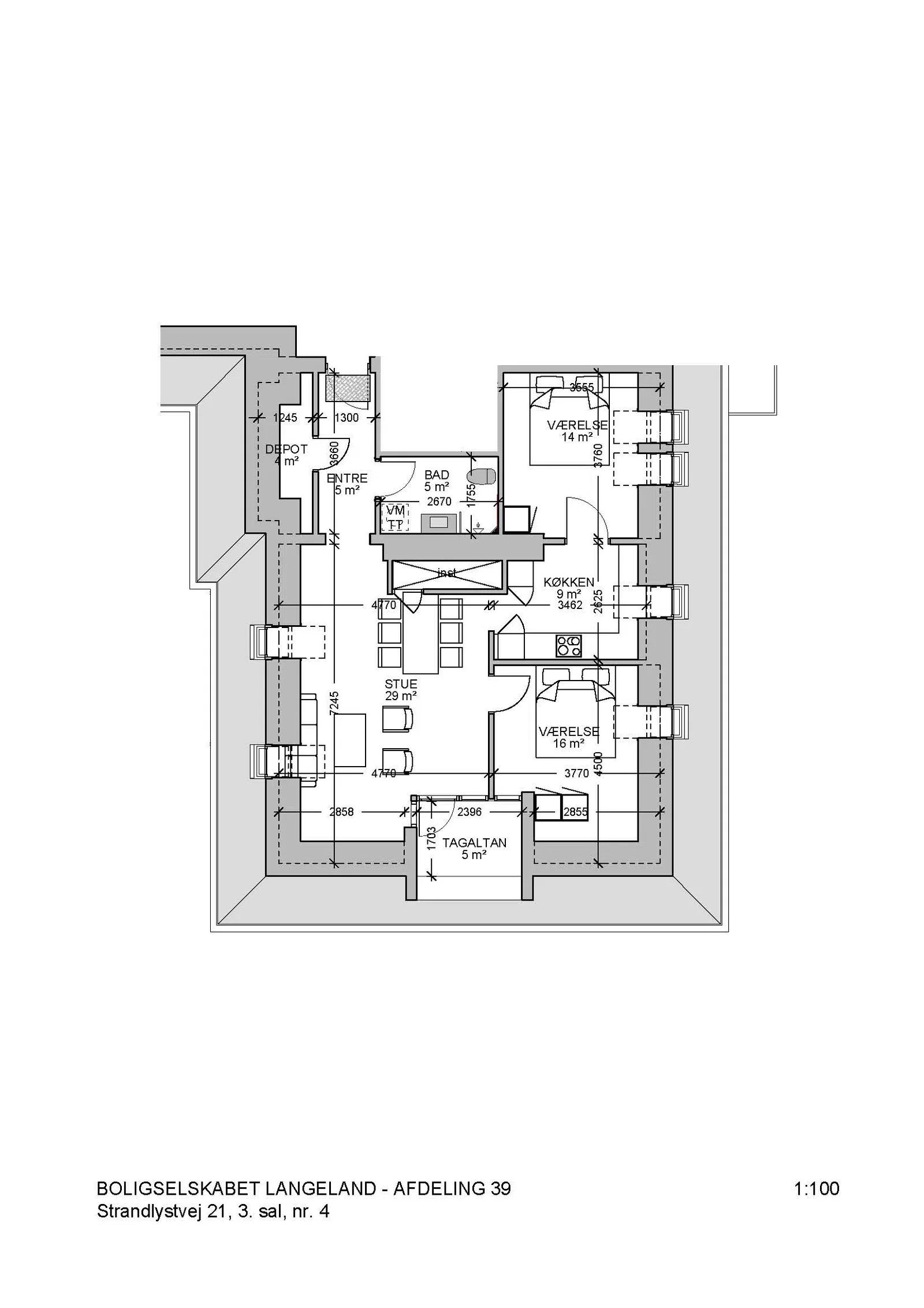 Visual presentation of the listing