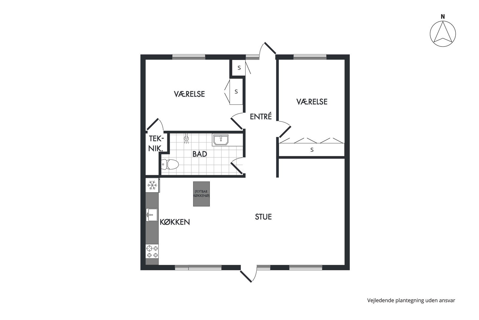 apartment 3-værelses bolig med altan i Hedelunden