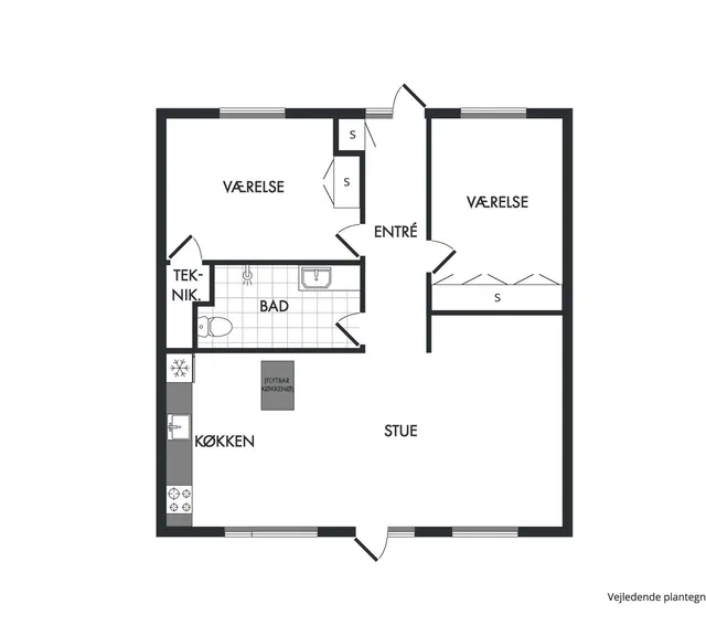 apartment 3-værelses bolig med altan i Hedelunden