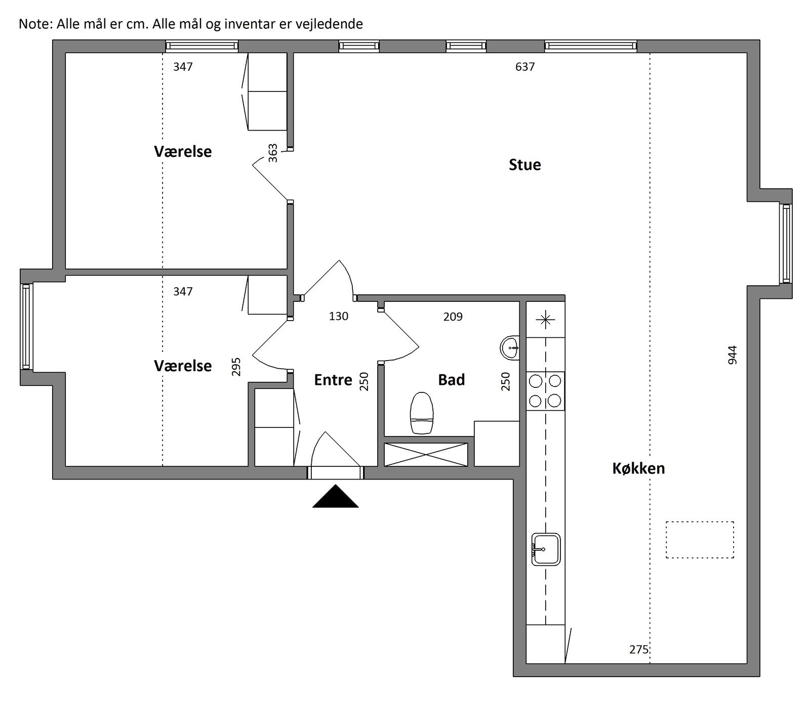 Visual presentation of the listing