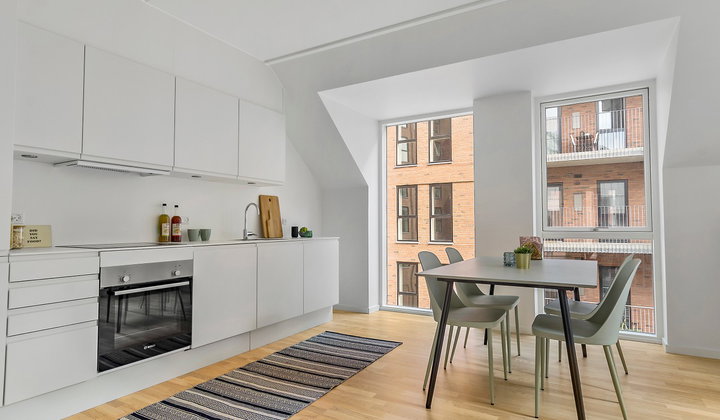 Lys bolig i to plan med stor privat tagterrasse - Søren Frichs Vej, Aarhus C - 0