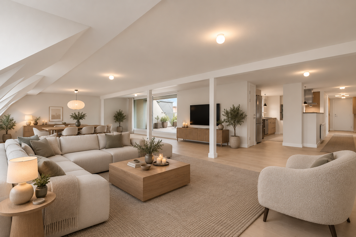 Sjælden penthouse på Østerbro med stor privat tagterrasse - Willemoesgade, København Ø - 0