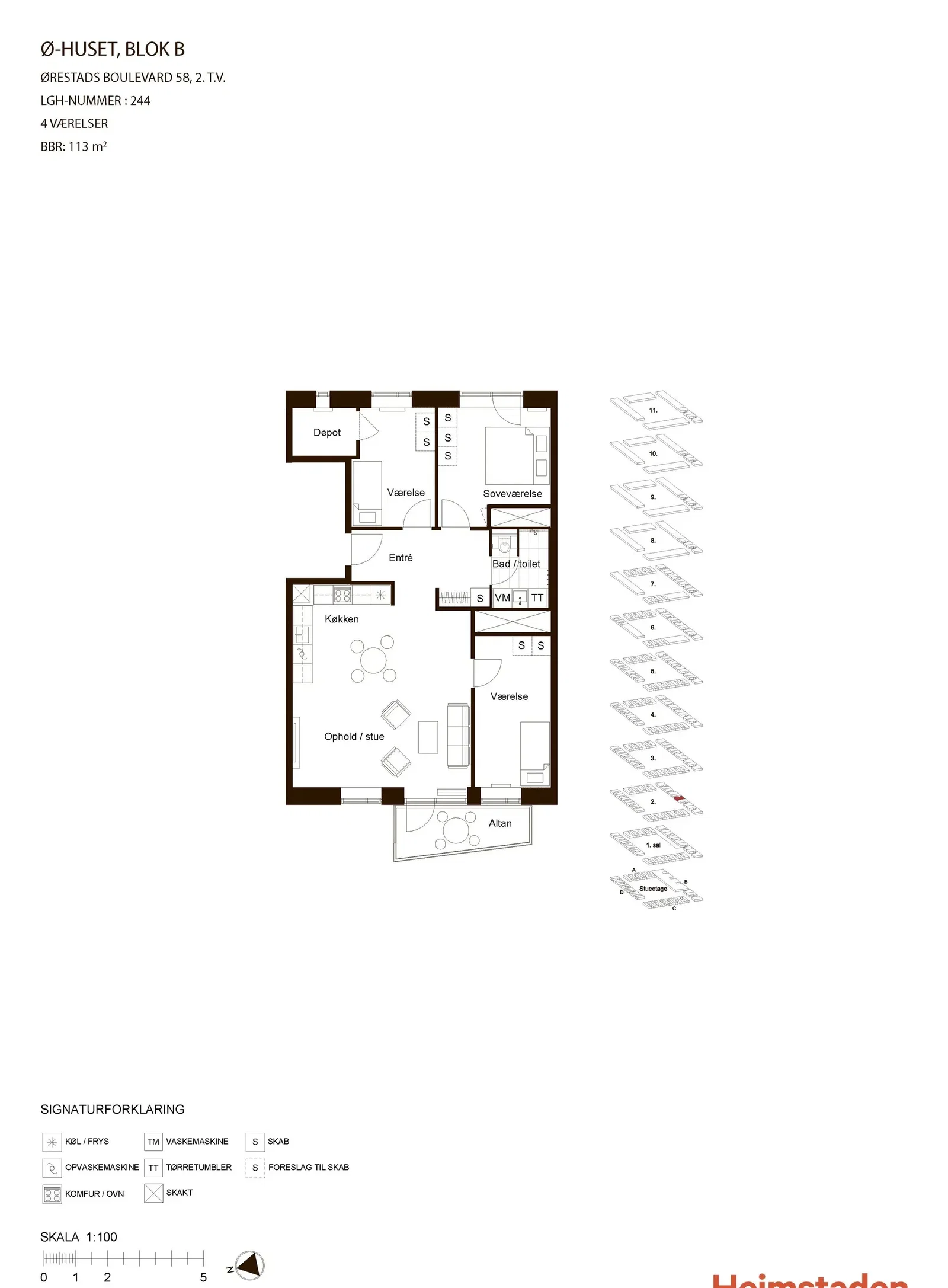 Visual presentation of the listing