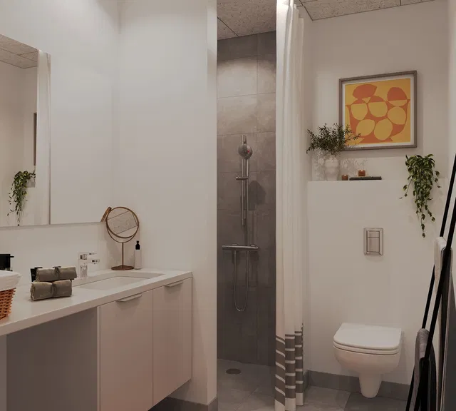 apartment Lys 2-værelses lejlighed med egen altan