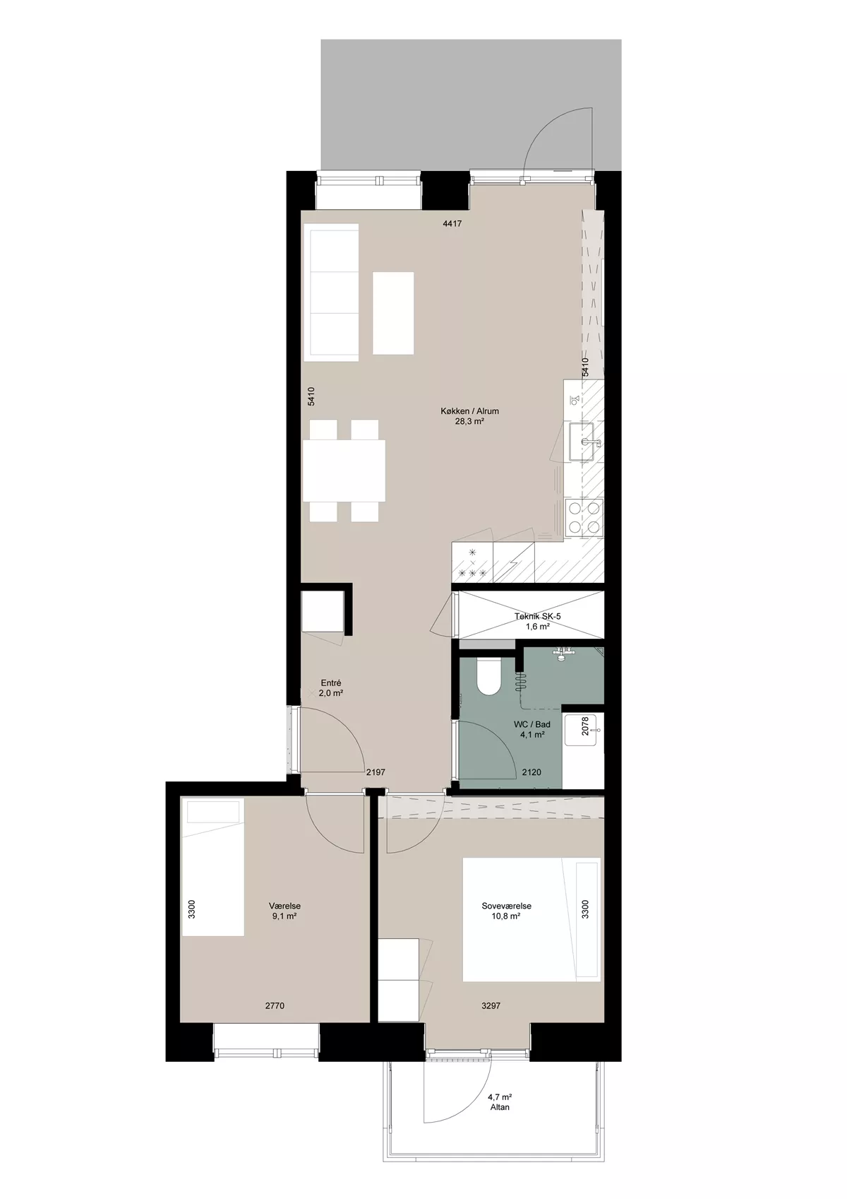 Visual presentation of the listing