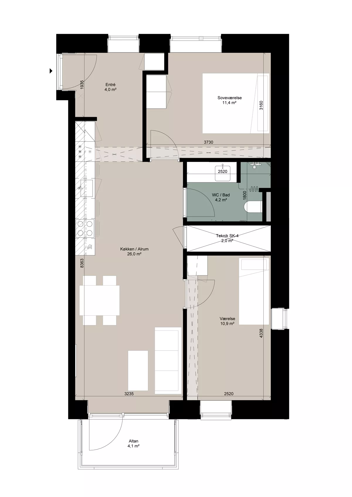 Visual presentation of the listing