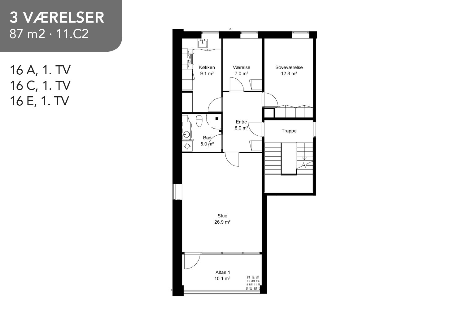 Visual presentation of the listing