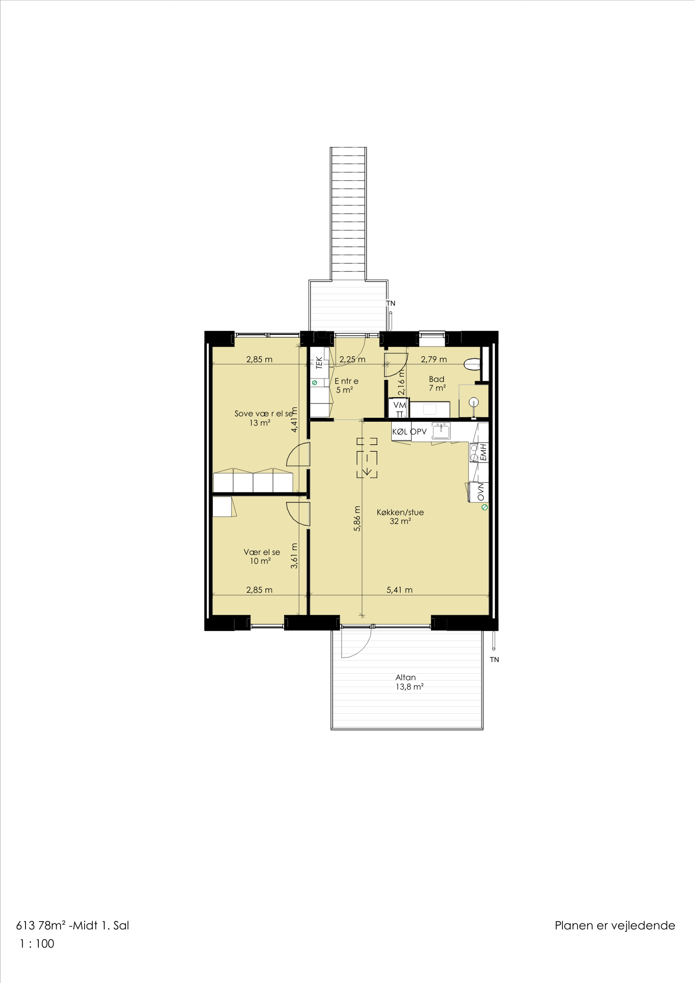townhouse Modern 3-Room Home with Balcony or Terrace