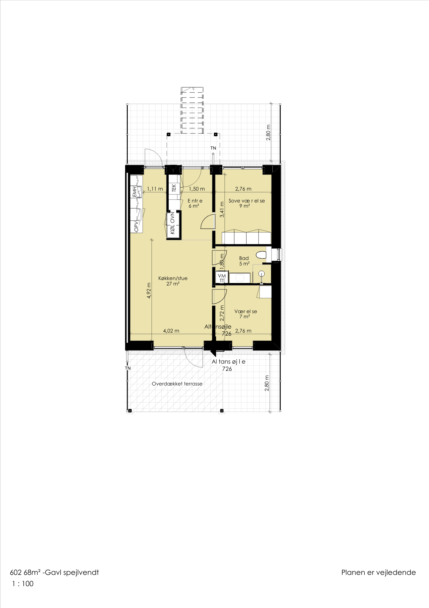 townhouse Modern 3-Room Home with Balcony or Terrace
