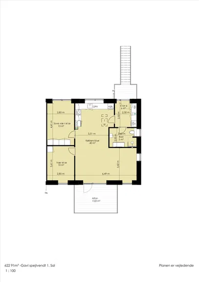 townhouse Modern 3-Room Home with Balcony or Terrace