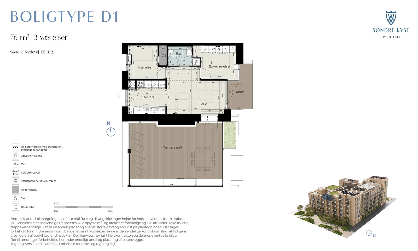 Visual presentation of the listing