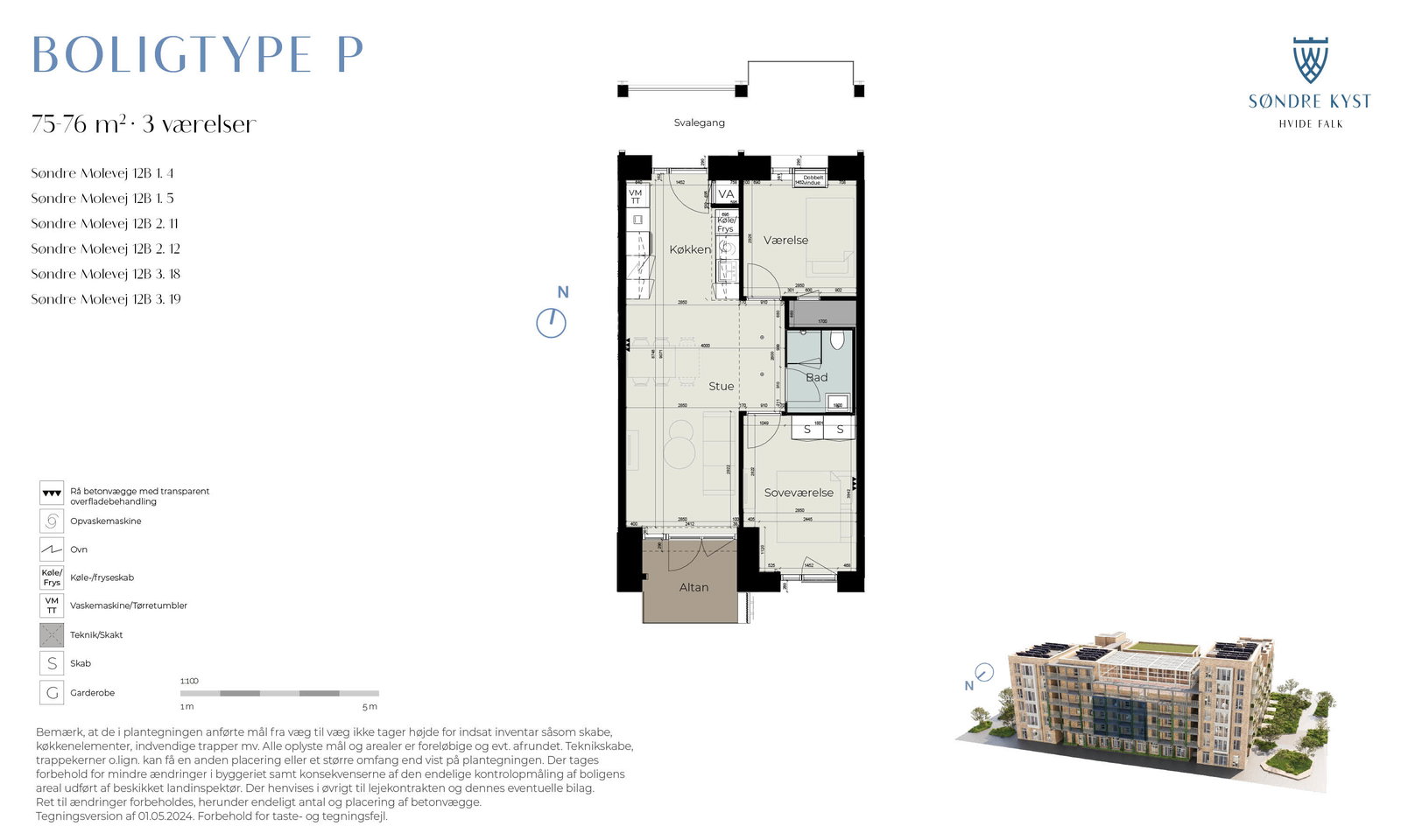 Visual presentation of the listing